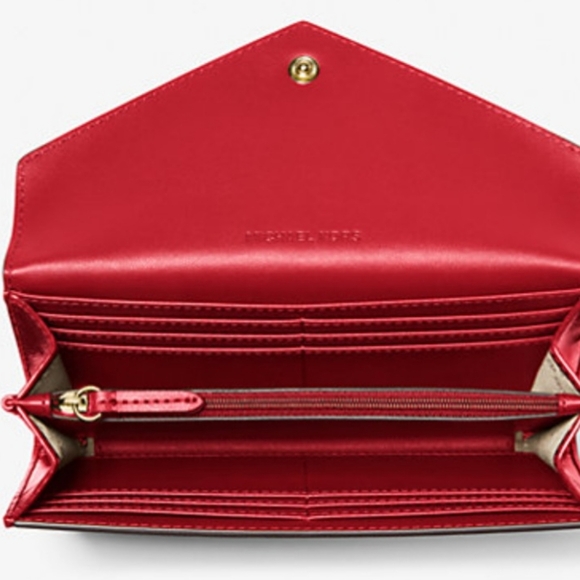 Jet Set Travel Large Patent Envelope WalletColor: CRIMSON red - Picture 3 of 3